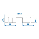 Schlauchverbinder gerade 10mm