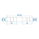 Schlauchreduzier Verbinder gerade 10x8mm