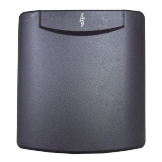 Klappendeckel Außensteckdose schwarz