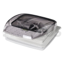 Dachhaube DeLuxe 400x400 mm transparent mit Ventilator