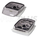 Dachhaube DeLuxe 400x400 mm transparent mit Ventilator