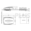 Dachhaube DeLuxe 400x400 mm transparent mit Ventilator