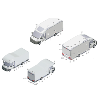 Verkleidungsteile KNAUS Alkoven/Reisemobil